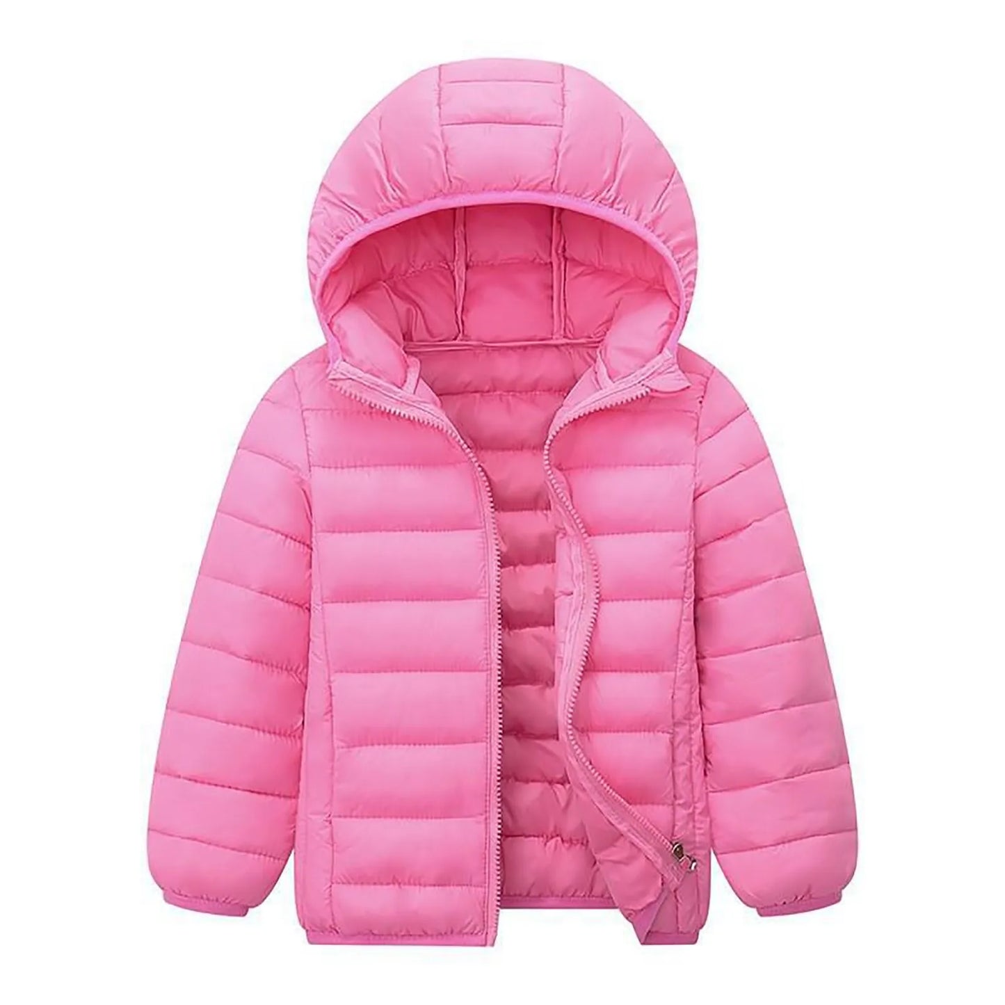New Children'S Plush Coat Boy And Girls Coat Winter Lightweight Jackets Hooded Outerwear Boys Girls Warm Hooded Outerwear
