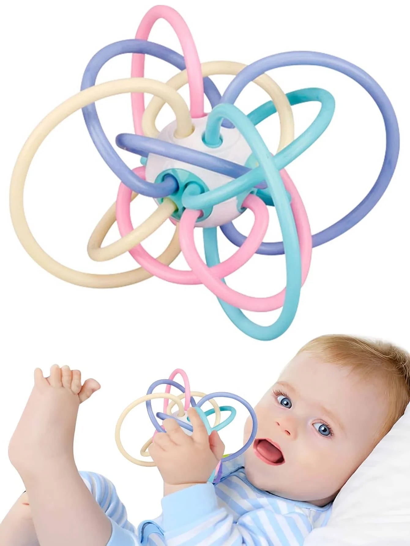 Baby Sensory Teething Teether Toys  Teething Toys For Babies 0-6 Months | Baby Teething Toys 6 To 12 Months Baby Teething Ball T
