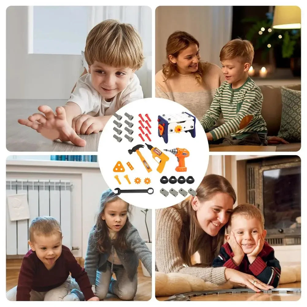 Kids Repair Tool Kit Toys Play House Screw Disassemble Pretend Play Screwdriver Handmade Educational Children Toys for Boys Gift