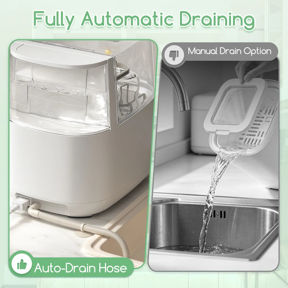Kmaier 4-in-1 Auto Baby Bottle Washer 10L 120°C Steam Sterilizer Dryer 24H Storage Detergent Tablets for Baby Bottles & Pacifier