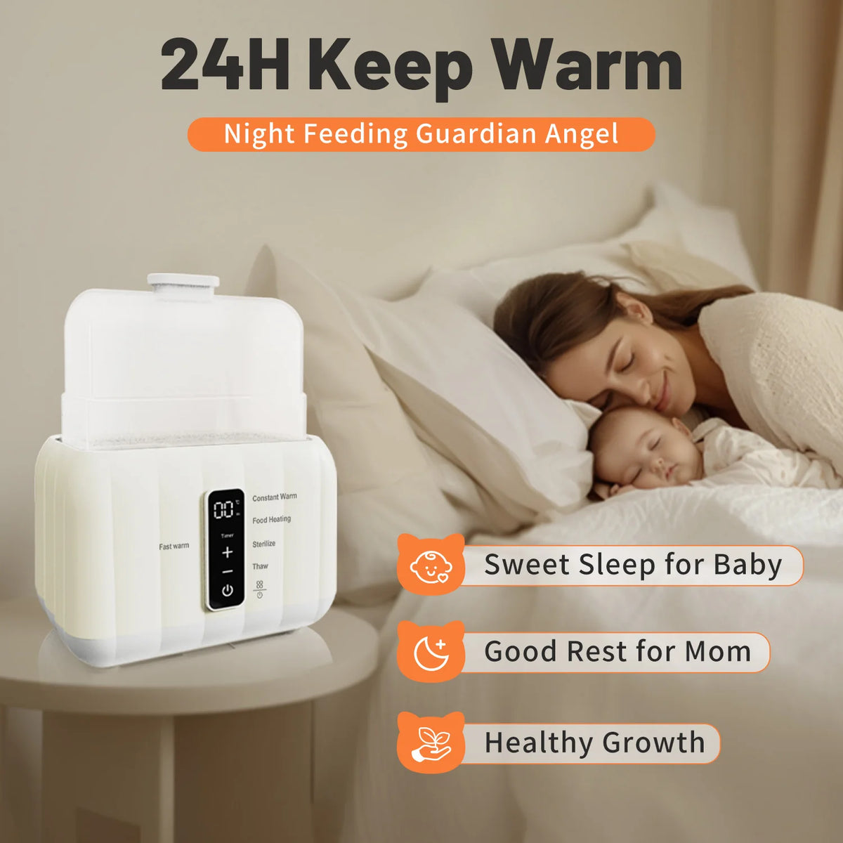Multi Function Double Baby Bottle Warmer Fast Baby, Baby Milk Warmer Food Heater with Accurate Temperature Control Formula Water Warmer for Twins
