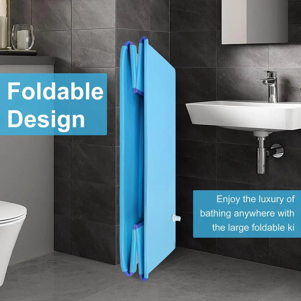 39inch Foldable Bathtub for Toddler Children Large Collapsible Tub Portable Bath Tub Lightweight Baby Bathtub