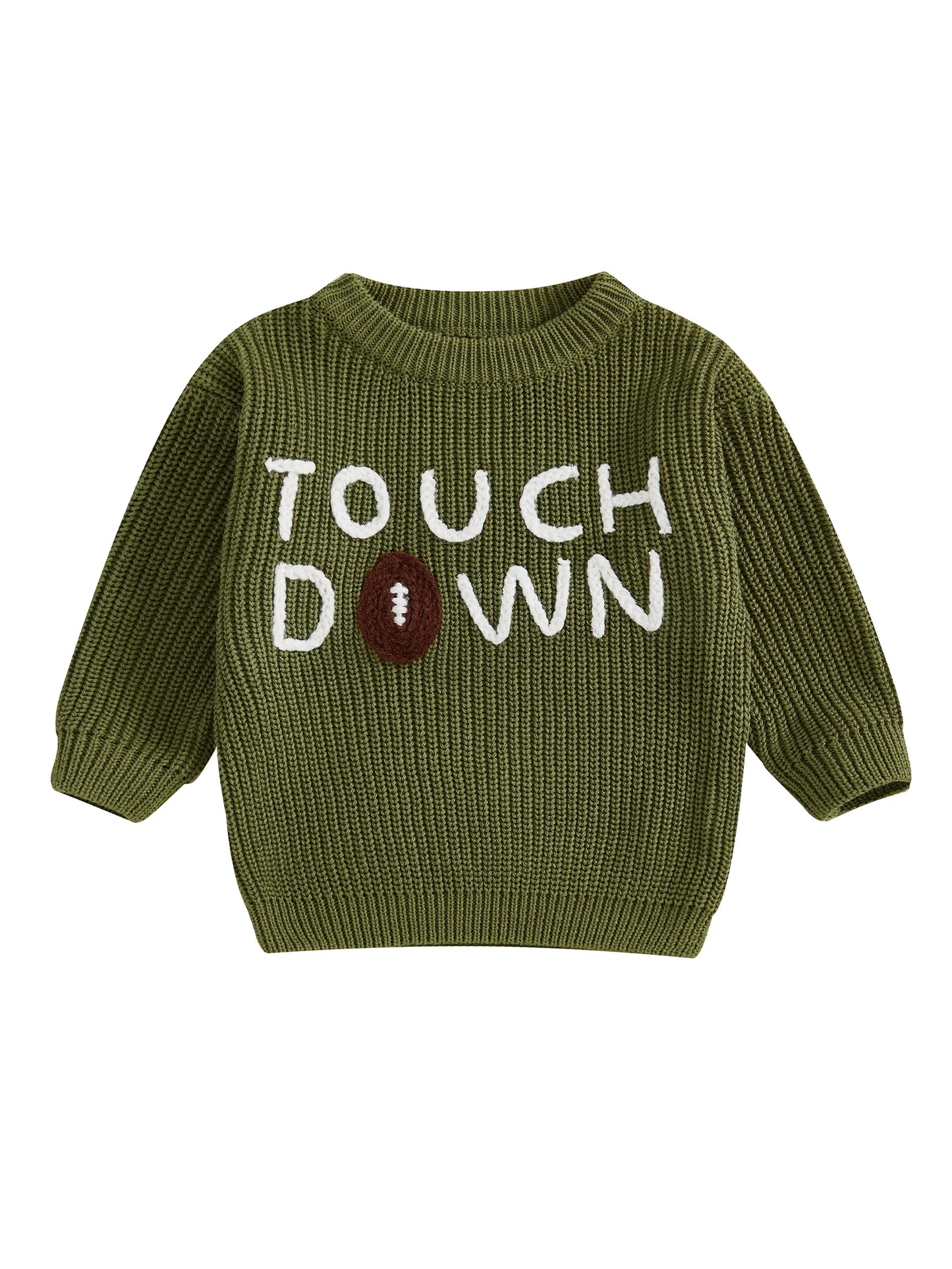 Children s Pullover Cozy Knit Crew Neck Sweater with Alphabet Design Stylish Winter Apparel for Boys and Girls