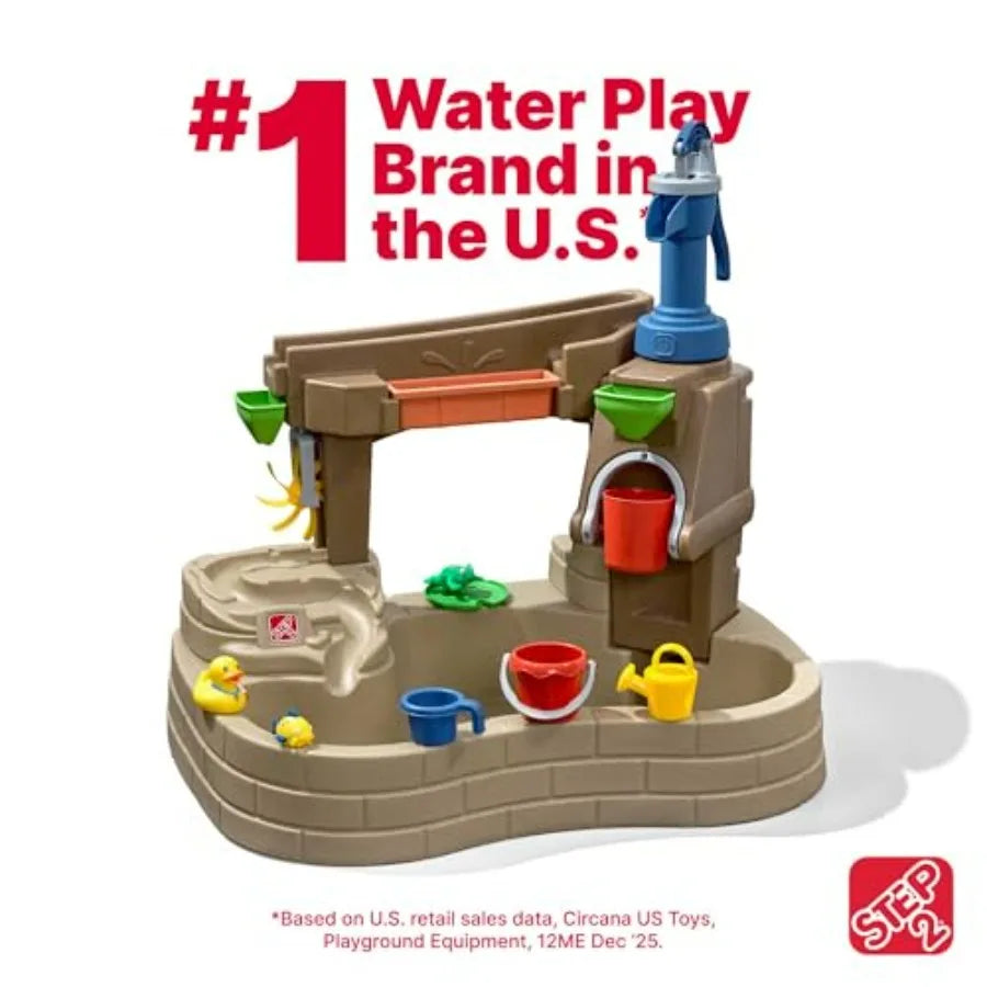 Step 2 Pump Splash Discovery Pond Water Table Water Sensory Activity Pool Summer Outdoor Toys 10 Piece Toy Accessories for Todd