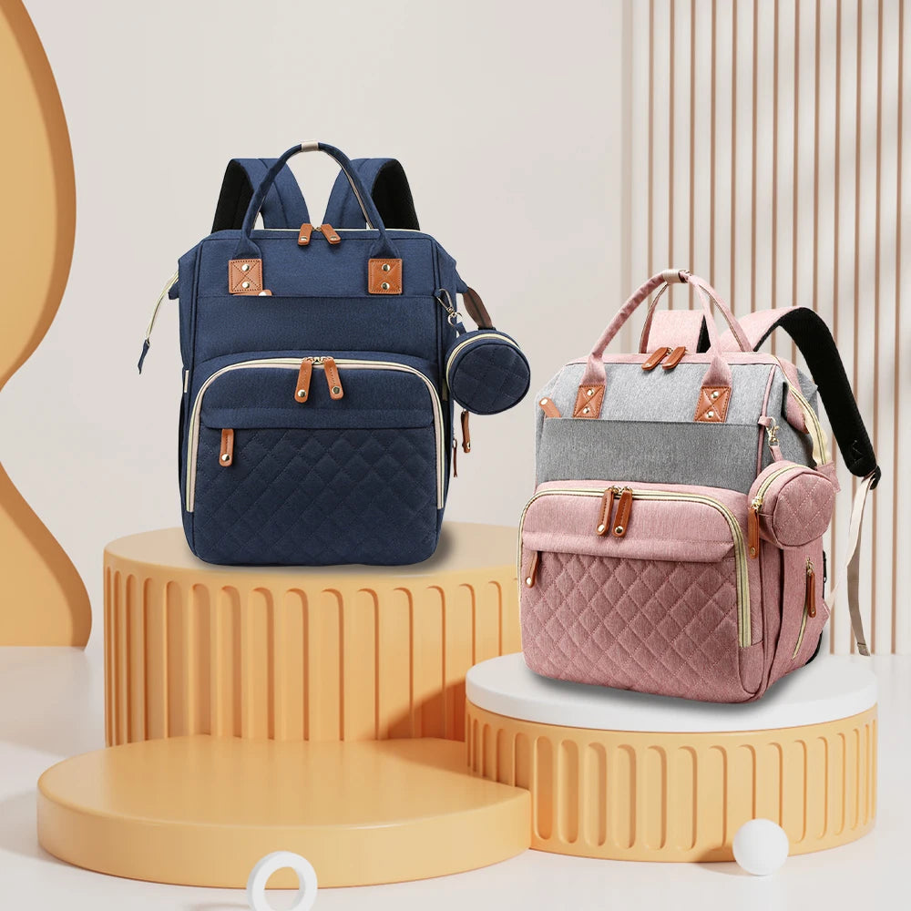 Quality Outdoor Portable Foldable baby Travelling bed backpack mommy bag fashion leisure large capacity infant carrier bag