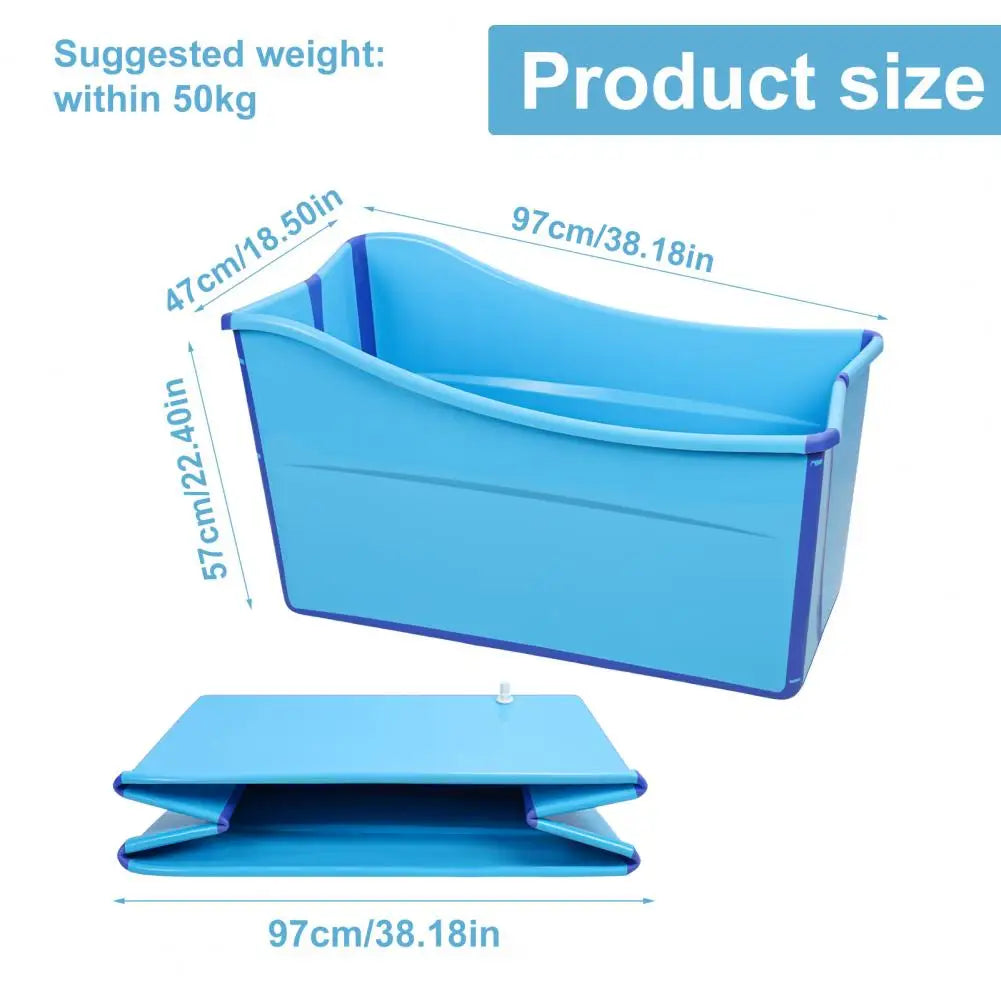 39inch Foldable Bathtub for Toddler Children Large Collapsible Tub Portable Bath Tub Lightweight Baby Bathtub